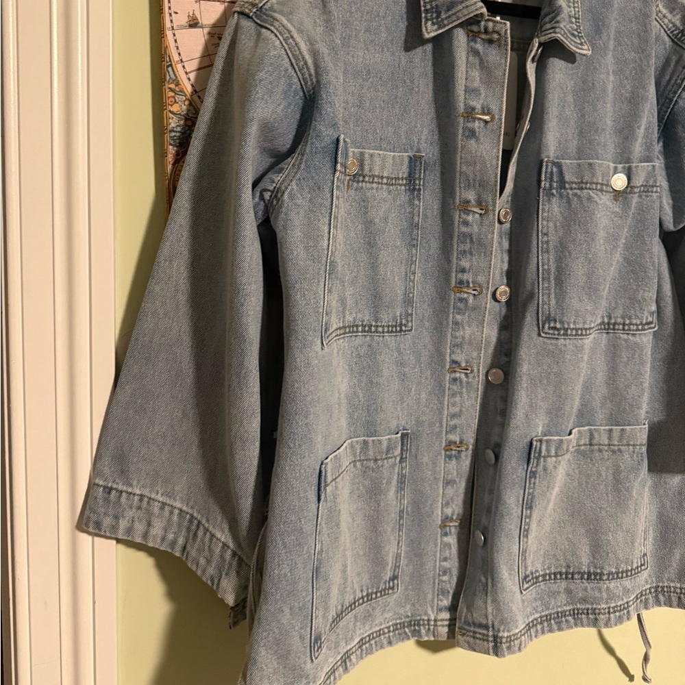 Side Tie Jean‎ Chore Jacket - Picture 7 of 11